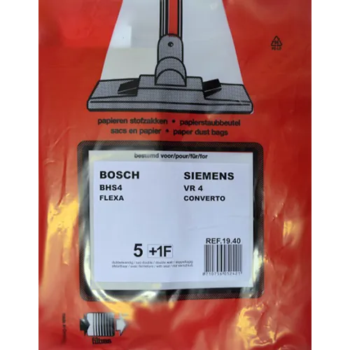 Stofzuigerzakken Bosch,BHS4, FLEXA Siemens,VR 4, coverto